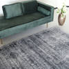 Vloerkleed vintage 160x220cm blauw zwart perzisch oosters tapijt