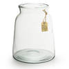 Transparante Eco taps toelopende vaas/vazen van glas 22 x 17 cm - Vazen