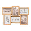 Decopatent® MDF Fotolijst Collage voor 6 Foto's van 15x10 en 10x15 Cm