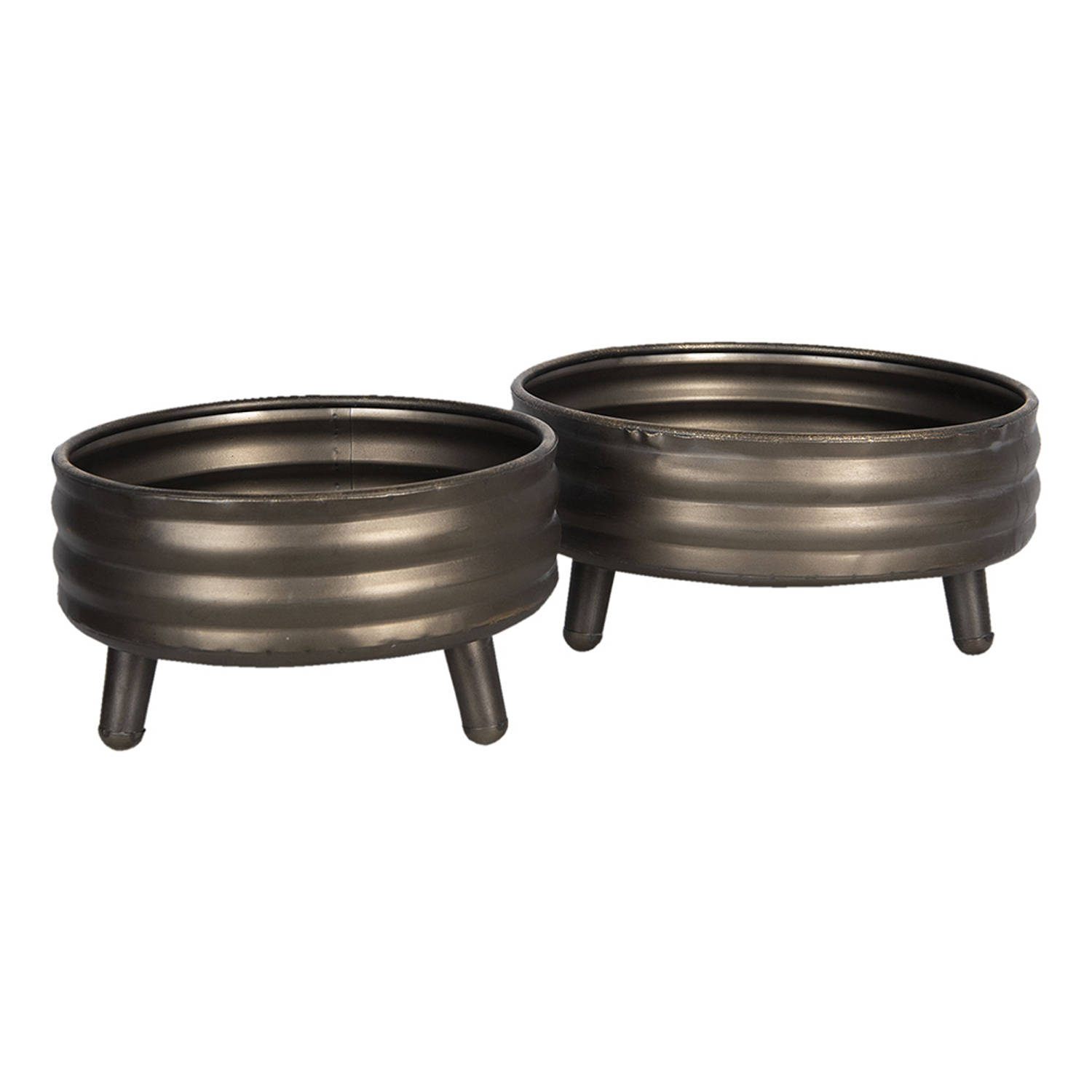 Clayre & Eef Decoratie Pot (Set 2) Pot 6y4025 33*33*15-27*27*15 Cm (2)