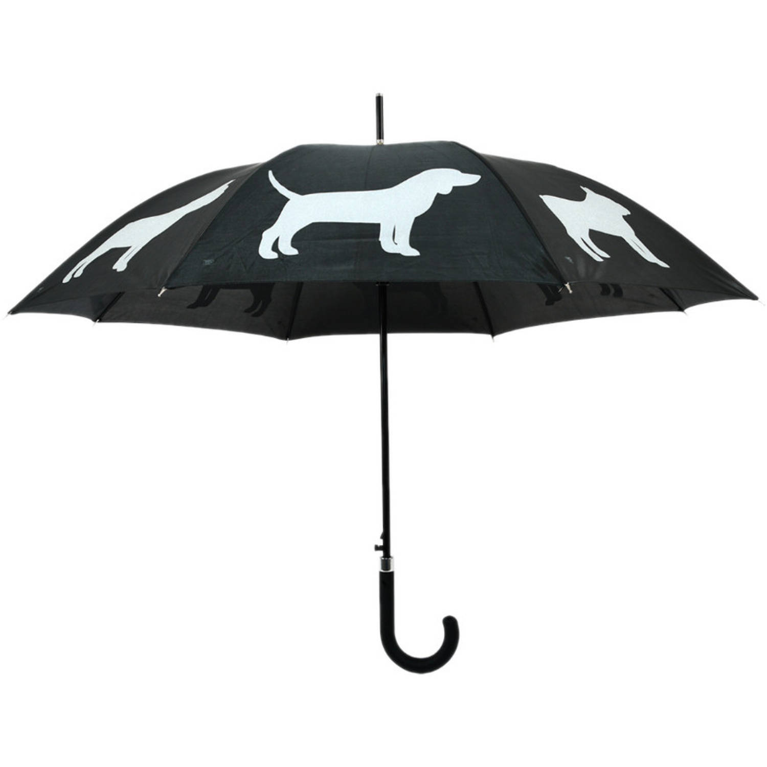 Esschert Design paraplu Honden 105 x 85 cm polyester zwart-wit