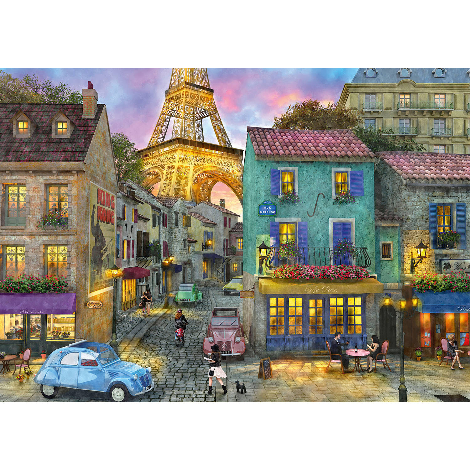 Rebo legpuzzel - 1000 st - Paris Streets - Premium Quality