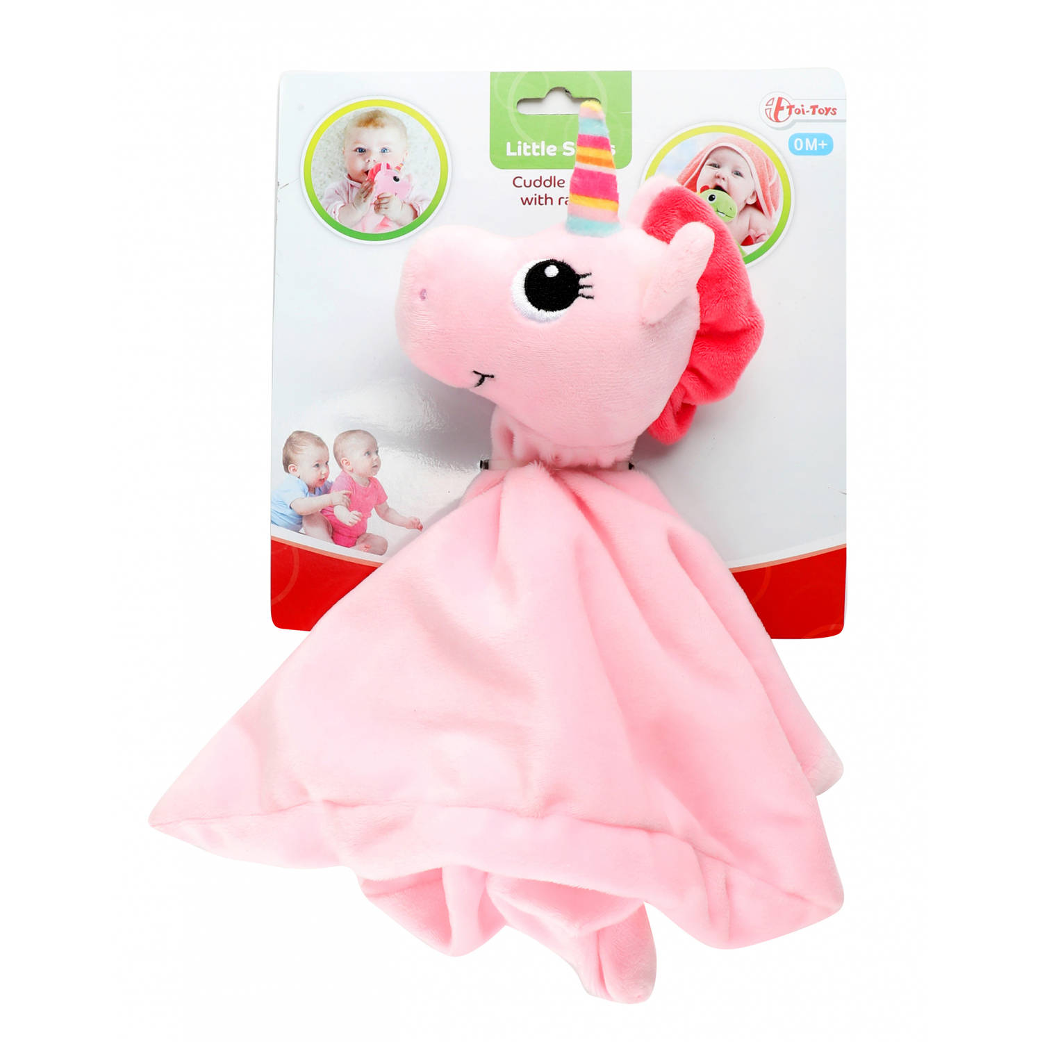 Toi-Toys knuffeldoekje eenhoorn meisjes 30 cm pluche roze