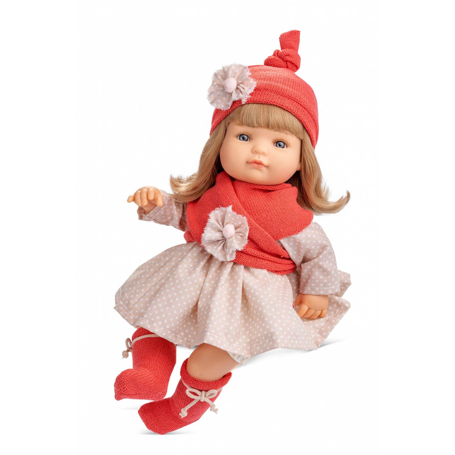 Berjuan Babypopkleding Claudia Meisjes Textiel Rood/grijs