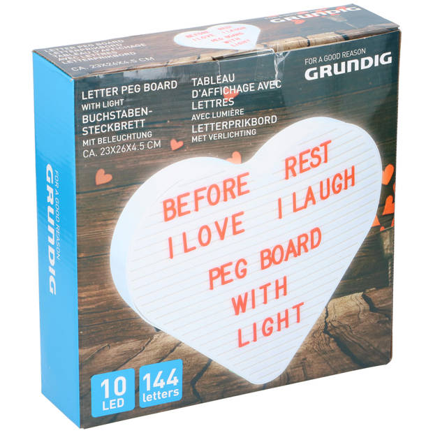 Grundig lichtbox led hart 144 letters/symbolen 23,5 x 26,5 cm