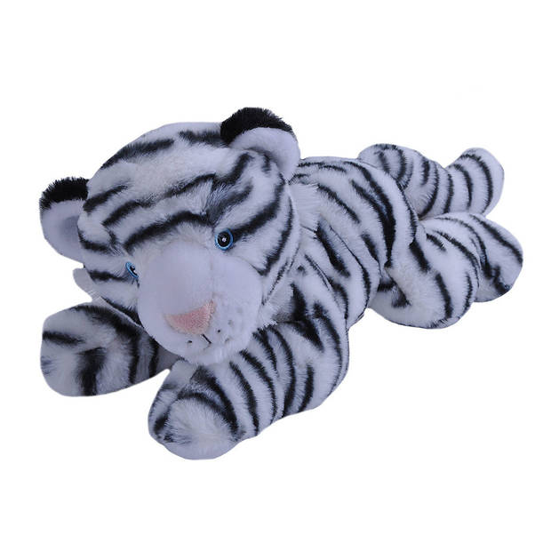 Pluche knuffel dieren Eco-kins witte tijger van 30 cm - Knuffeldier