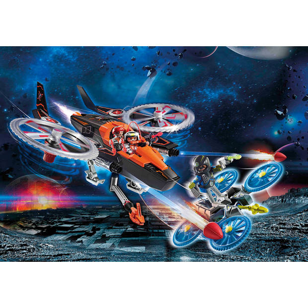 PLAYMOBIL Galaxy Police - Piratenhelikopter 74-delig (70023)