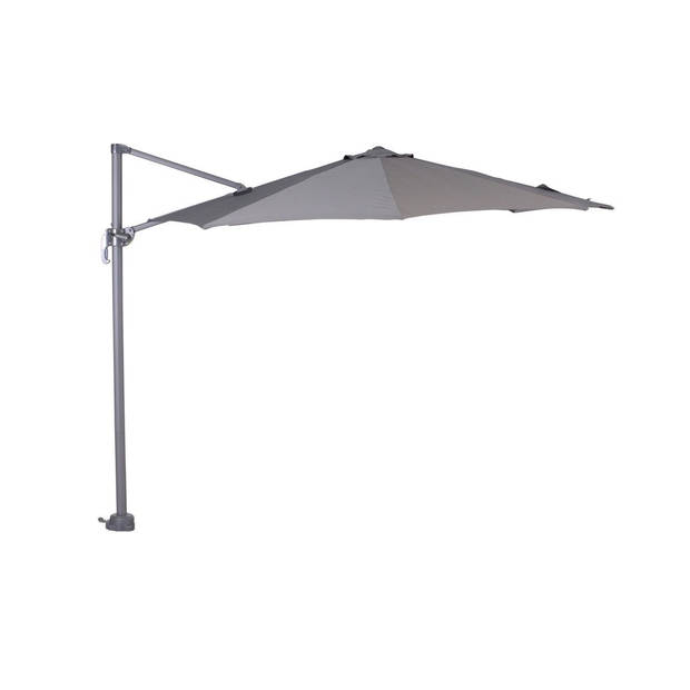 Garden Impressions Hawaii zweefparasol S Ø300 - donker grijs/licht grijs met 60 kg parasolvoet en parasolhoes