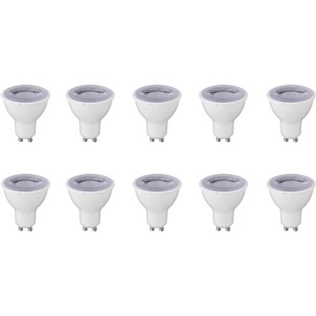 LED Spot 10 Pack - GU10 Fitting - Dimbaar - 6W - Helder/Koud Wit 6400K