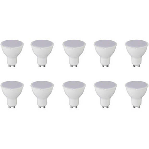 LED Spot 10 Pack - Aigi - GU10 Fitting - 6W - Helder/Koud Wit 6400K