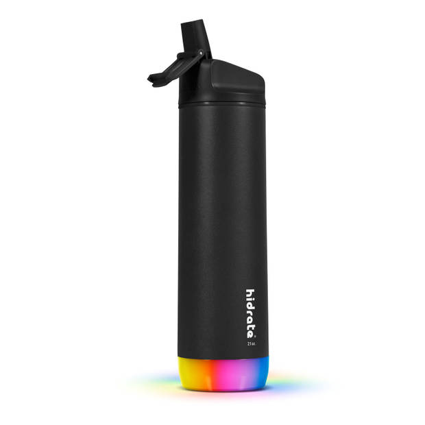 Hidrate Spark Steel Smart Waterfles - 620 ml - Straw - Black