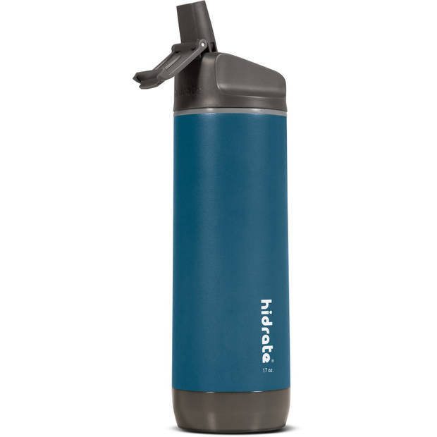 Hidrate Spark Steel Smart Waterfles - 500 ml - Straw - Deep Blue