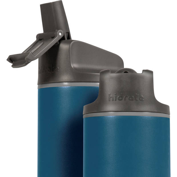 Hidrate Spark Steel Smart Waterfles - 500 ml - Straw - Deep Blue