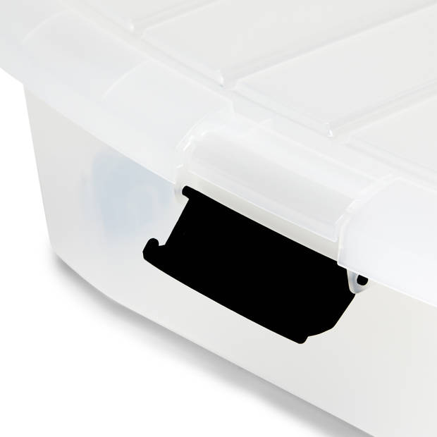 IRIS Clearbox onder-het-bed Opbergbox met half-te-openen deksel - 50 Liter