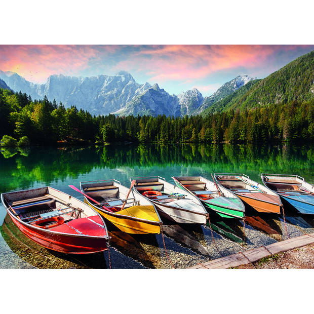 Rebo Productions legpuzzel Boats at the Lake 1000 stukjes