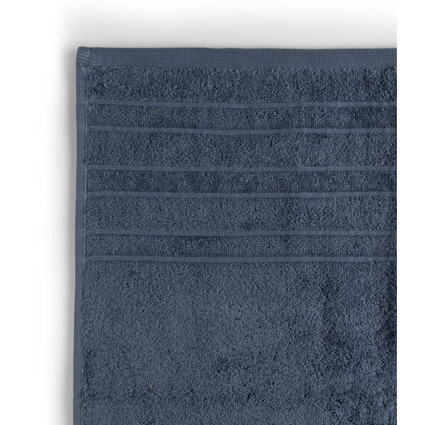 OUTLET BADTEXTIEL - set van 8 - badlaken 70x140 - jeans blauw