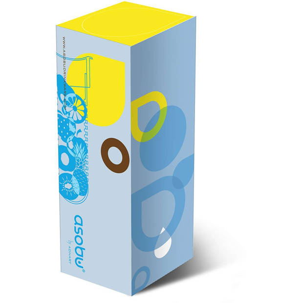 Asobu - Drinkfles Infuse Flavour It 2 Go Transparant 600 ml - Kunststof - Blauw