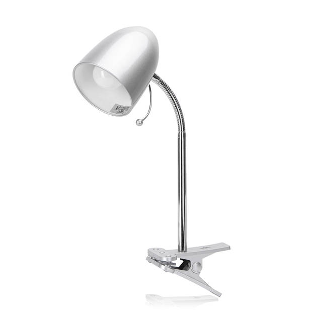 Aigostar LED klemlamp - E27 - Zilver - Excl. lampje