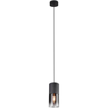 LED Hanglamp - Trion Borin - E27 Fitting - Rond - Mat Zwart - Aluminium