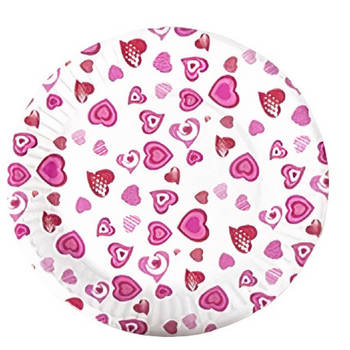 Gerimport feestborden Love 23 cm papier wit/roze 10 stuks