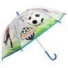 Chanos paraplu Voetbal junior 45 cm polyester transparant