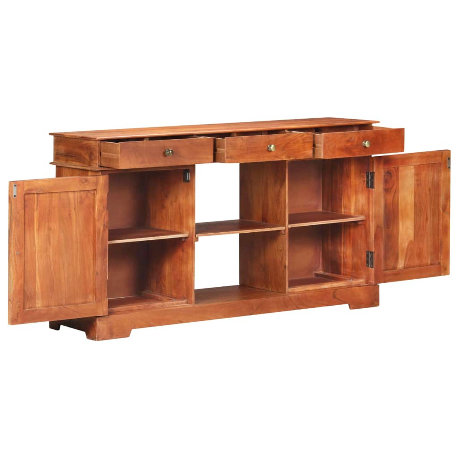 The Living Store Dressoir 135x35x75 cm massief acaciahout - Keukenkast