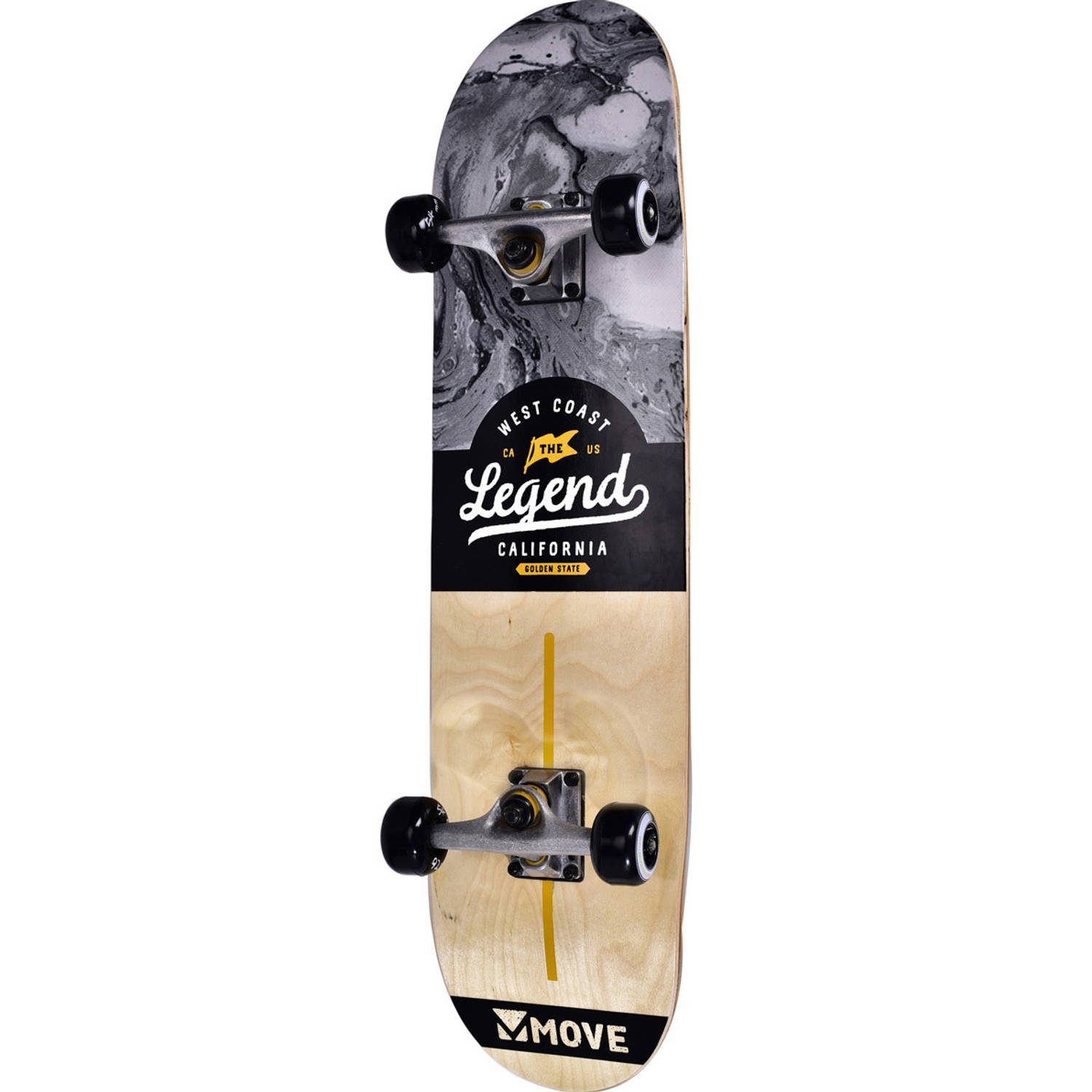 Fila skateboard Legend 79 cm hout zwart-grijs