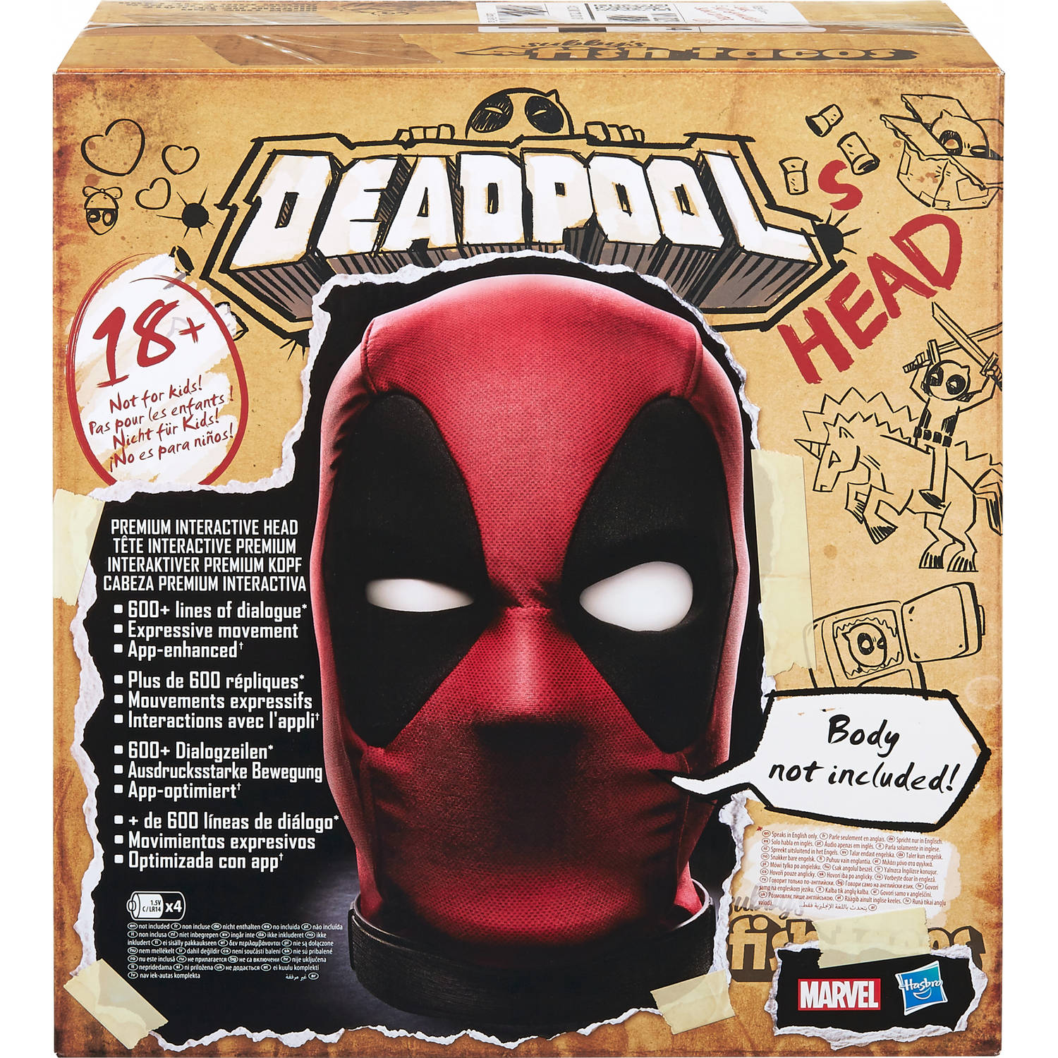 Beleefd moeilijk klap Marvel hoofd Deadpool Premium 1:1 rood/zwart | Blokker