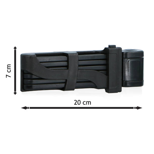 Dunlop Fietsslot Frame - Scooterslot - Opvouwbaar Slot - Frameslot met 3 Sleutels