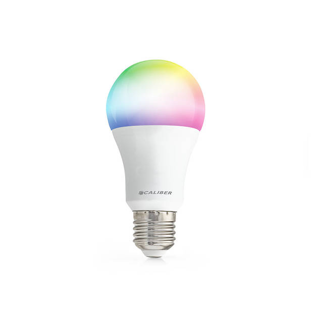 Caliber E27 Dimbare Smart Lamp met RGB LEDs - Slimme A19 Peer LED Lamp - 850 Lumen - 8 Watt - Handige App (HBT-E27)
