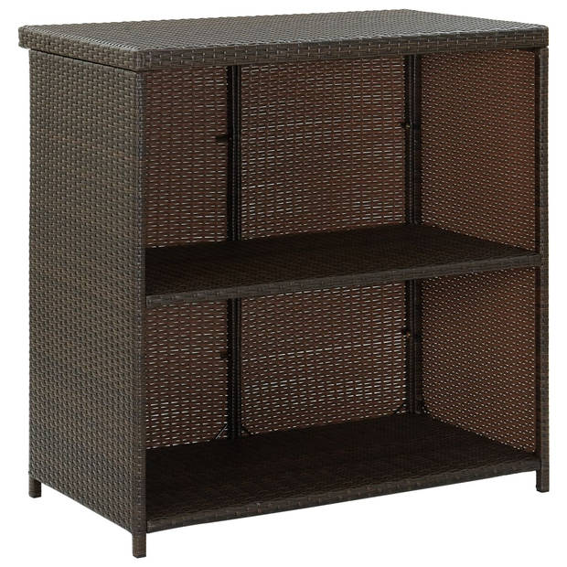 vidaXL 3-delige Barset poly rattan bruin