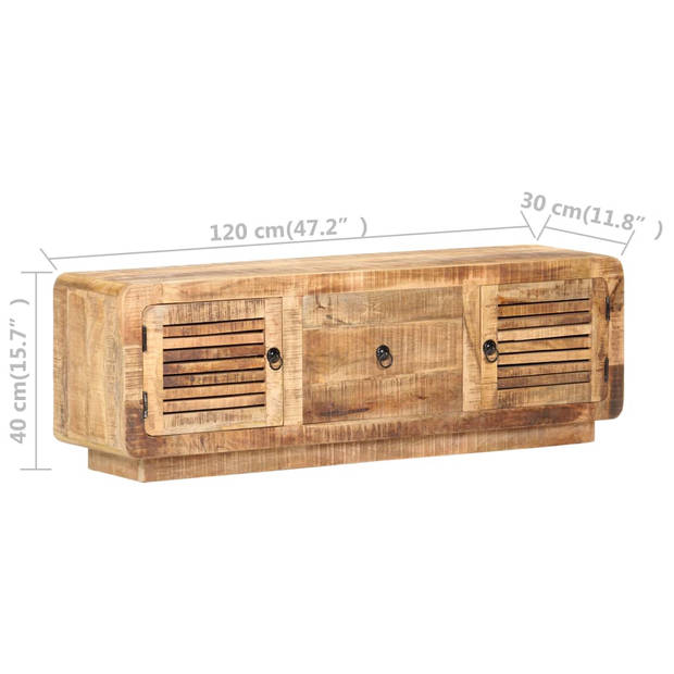 The Living Store Houten TV-meubel - 120 x 30 x 40 cm - klassieke stijl