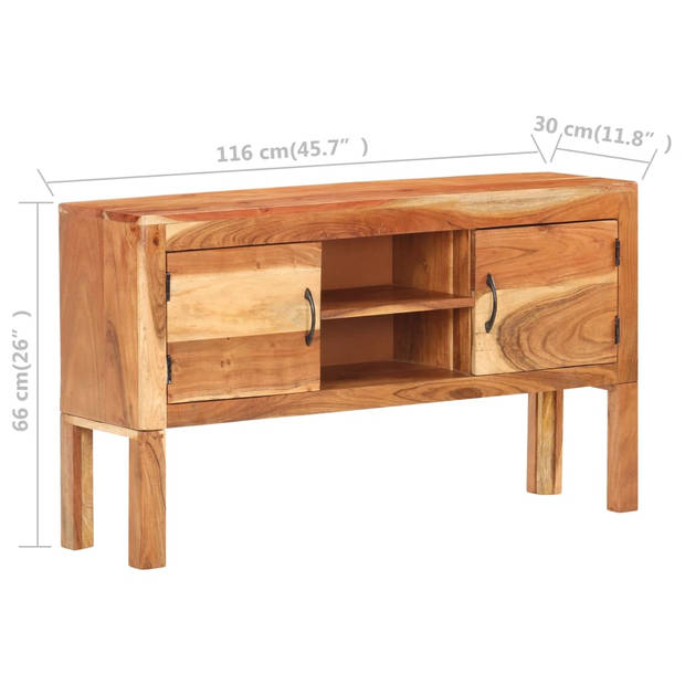 The Living Store Dressoir Acacia - Opbergmeubel - 116 x 30 x 66 cm - Stabiel en Duurzaam