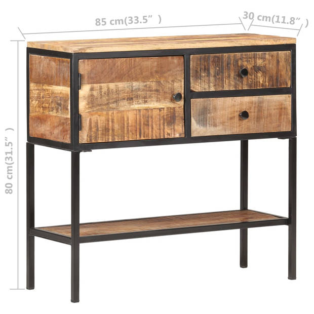 The Living Store Houten Dressoir - 85 x 30 x 80 cm - Industriële uitstraling