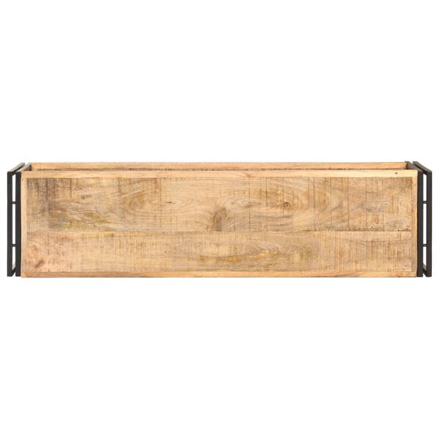 The Living Store Houten TV-kast - 120 x 30 x 40 cm - Ruw mangohout met natuurlijke afwerking