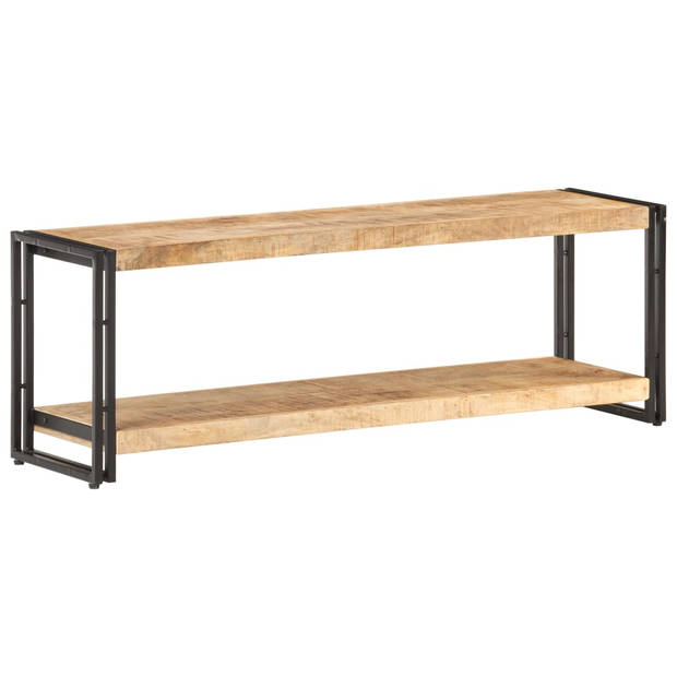 The Living Store Houten TV-kast - 120 x 30 x 40 cm - Ruw mangohout met natuurlijke afwerking