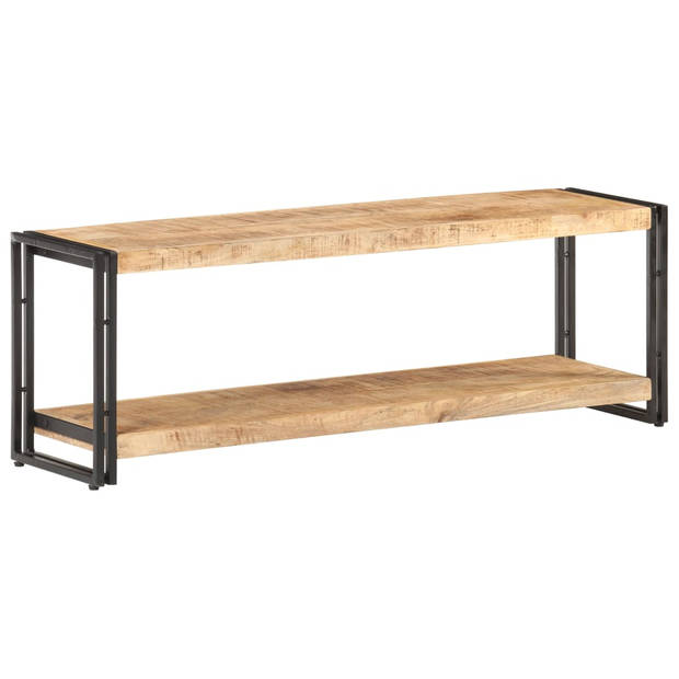 The Living Store Houten TV-kast - 120 x 30 x 40 cm - Ruw mangohout met natuurlijke afwerking