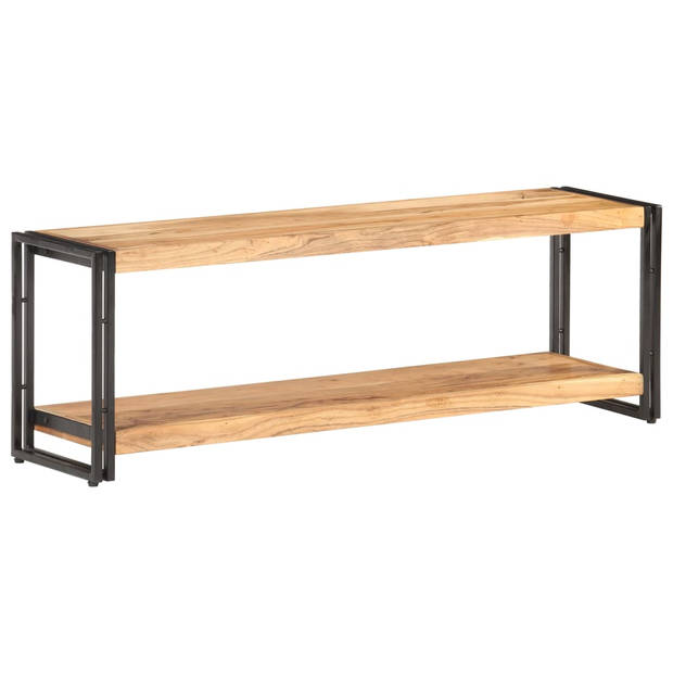 The Living Store TV Kast Industrieel - 120 x 30 x 40 cm - Massief Acaciahout - Zwart