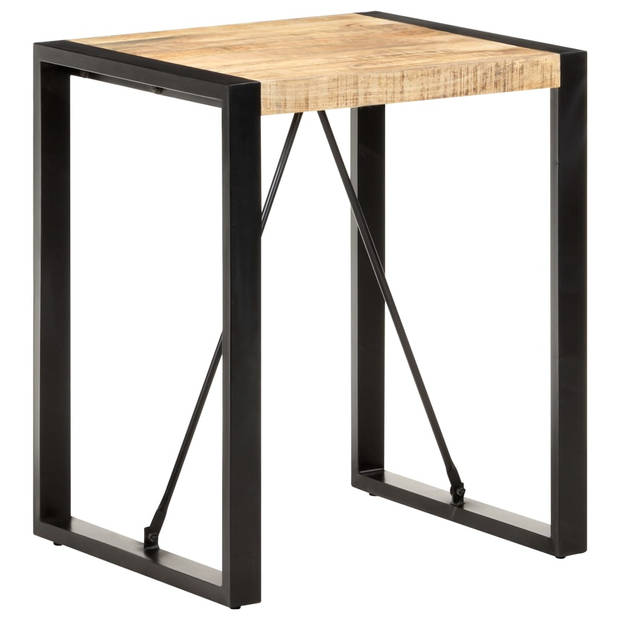 The Living Store Industriële eettafel - 60 x 60 x 75 cm - Mangohout