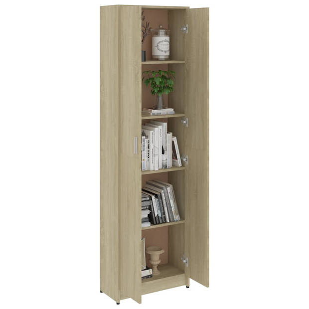 The Living Store Halkast Compacte Kledingkast - 55x25x189cm - Hoogwaardig spaanplaat