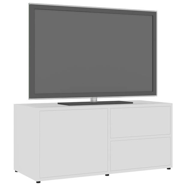 vidaXL Tv-meubel 80x34x36 cm bewerkt hout wit