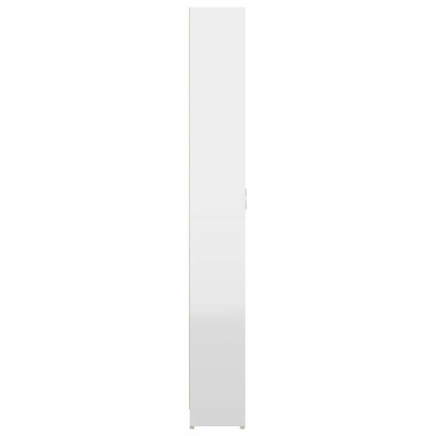 vidaXL Gangkast 55x25x189 cm spaanplaat hoogglans wit