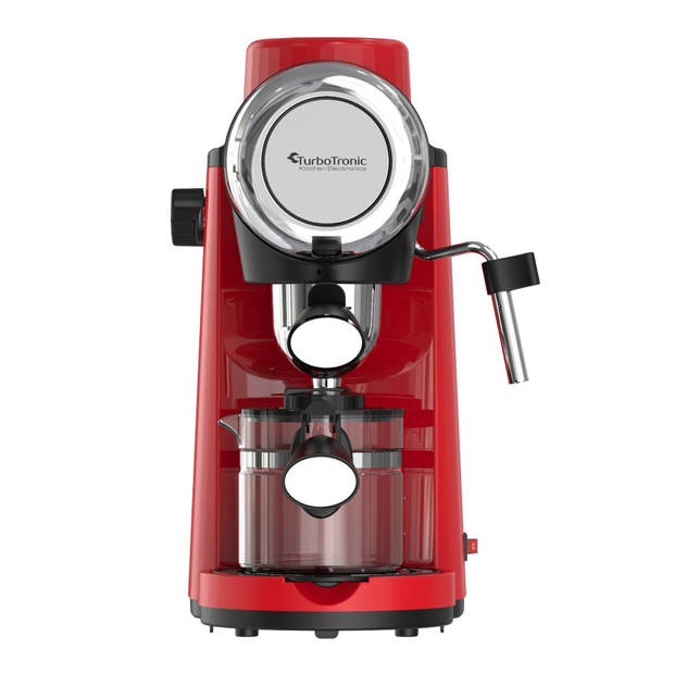 TurboTronic CM24 Espresso Machine Retro Pistonmachine 3.5 Bar pomp - Rood