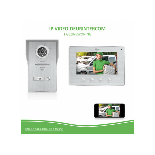 ELRO DV477IP Wifi IP Video Deur Intercom - met 7 inch kleurenscherm - Bekijken en communiceren via App