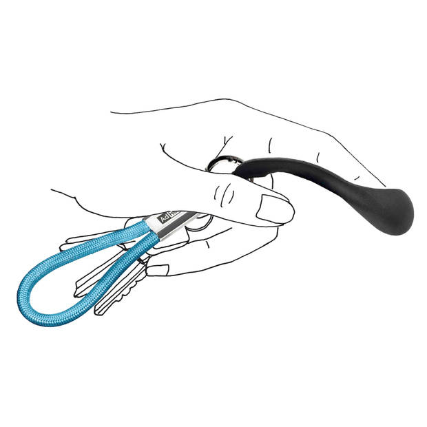 Adhoc - SafetyTouch Vinger Protectie Sleutelhanger - Siliconen - Zwart