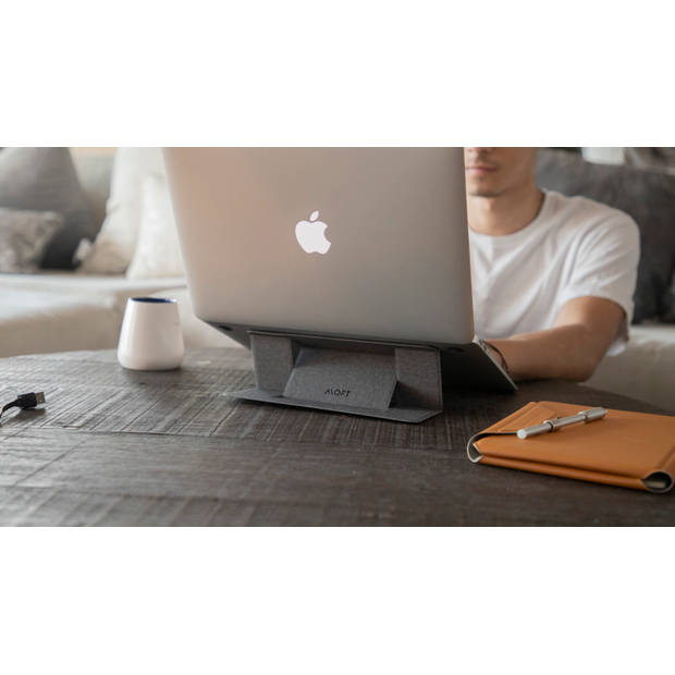 MOFT laptopstandaard - Zilver Grijs - Opvouwbaar - Draagbare en verstelbare Laptop Stand - Laptop Verhoger