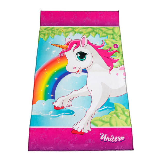 Unicorn vloerkleed Eenhoorn led meisjes 72 x 120 cm polyester