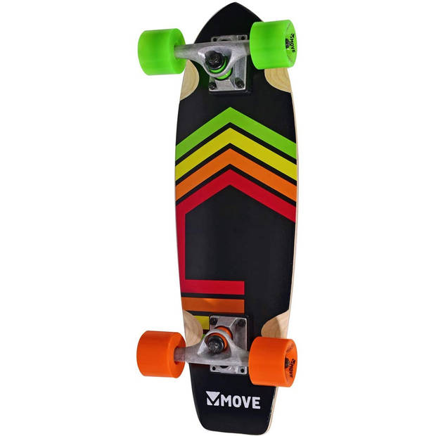 Move skateboard Cruiser 59 cm hout/aluminium zwart