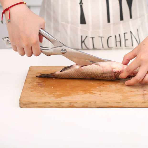 Professionele RVS Keukenschaar voor Kip - Vlees - Gevogelte - Vis