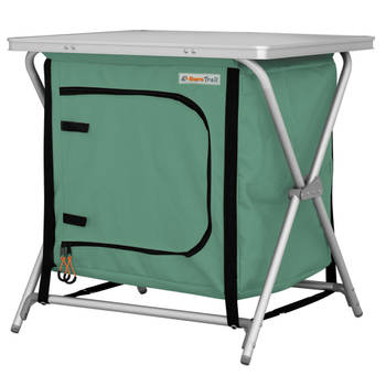Eurotrail campingkast Rieux 60 x 50 x 60 cm alu/polyester groen